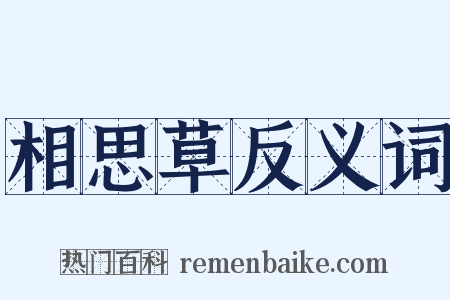 相思草反义词是什么意思的图片